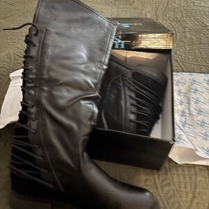 Black (Back) Lace-Up Women's Boots by Steve Harvey “Celebrity Edition”